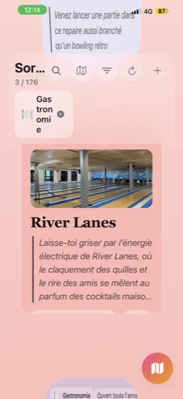 Liste des sorties