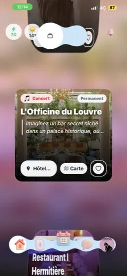 Feed avec notifications de lieux